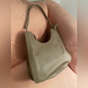 NWOT Segolene En Cuir Women's shoulder bag, taupe